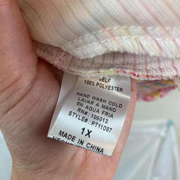 Savanna Jane Womens Aztec Geometric Long Sleeve Button Up Pink 1X - Picture 8 of 10